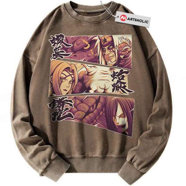 Alternative view of Jiraiya Sweatshirt, Orochimaru Sweatshirt, Tsunade Sweatshirt, Naruto Sweatshirt, Anime Sweatshirt, Vintage Sweater