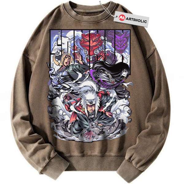 Alternative view of Jiraiya Sweatshirt, Tsunade Sweatshirt, Orochimaru Sweatshirt, Naruto Sweatshirt, Anime Sweatshirt, Vintage Sweater