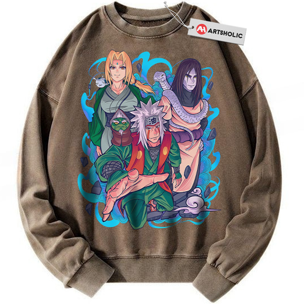 Alternative view of Jiraiya Sweatshirt, Tsunade Sweatshirt, Orochimaru Sweatshirt, Naruto Sweatshirt, Anime Sweatshirt, Vintage Sweatshirt