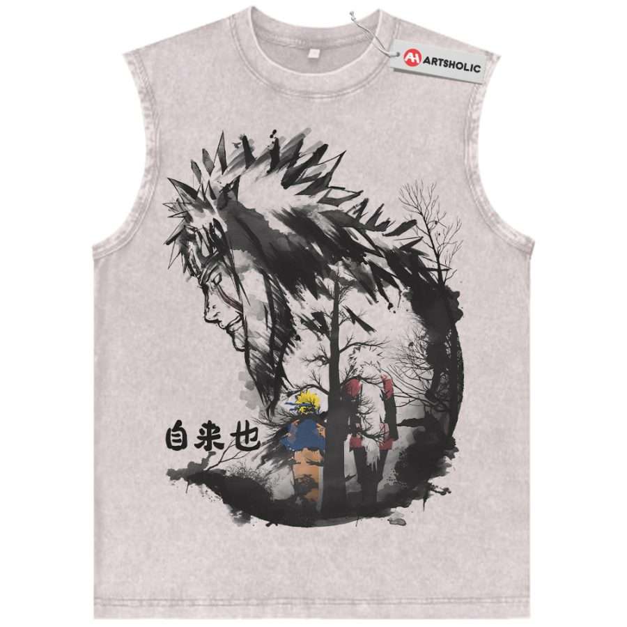 Alternative view of Jiraiya Tank Top, Naruto Tank Top, Anime Tank Top, Vintage Tank Top