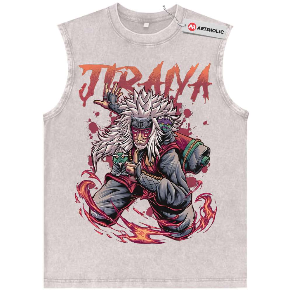 Alternative view of Jiraiya Tank Top, Naruto Tank Top, Anime Tank Top, Vintage Tank Top