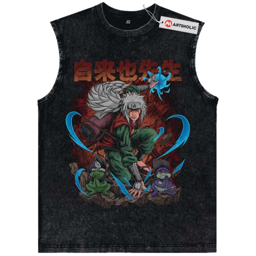 Alternative view of Jiraiya Tank Top, Naruto Tank Top, Anime Tank Top, Vintage Tank Top