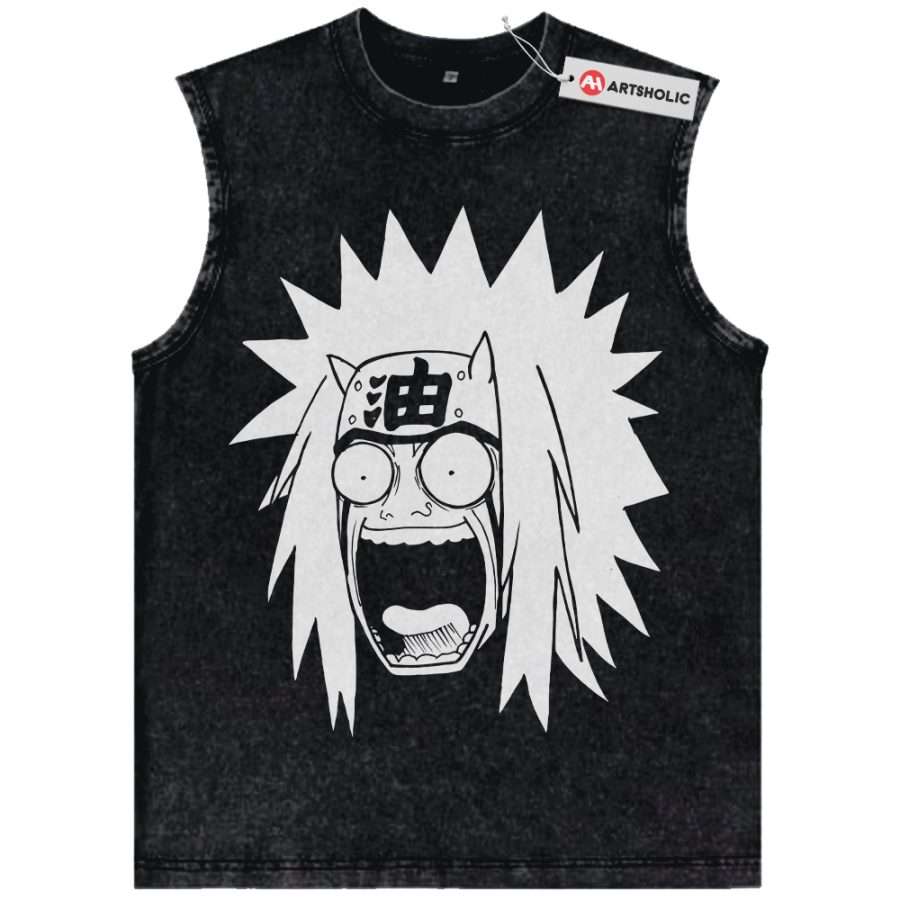 Alternative view of Jiraiya Tank Top, Naruto Tank Top, Anime Tank Top, Vintage Tank Top