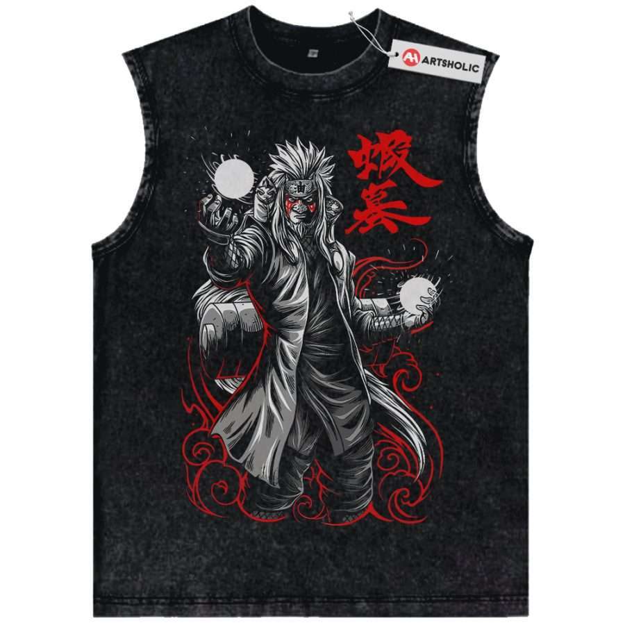 Alternative view of Jiraiya Tank Top, Naruto Tank Top, Anime Tank Top, Vintage Tank Top