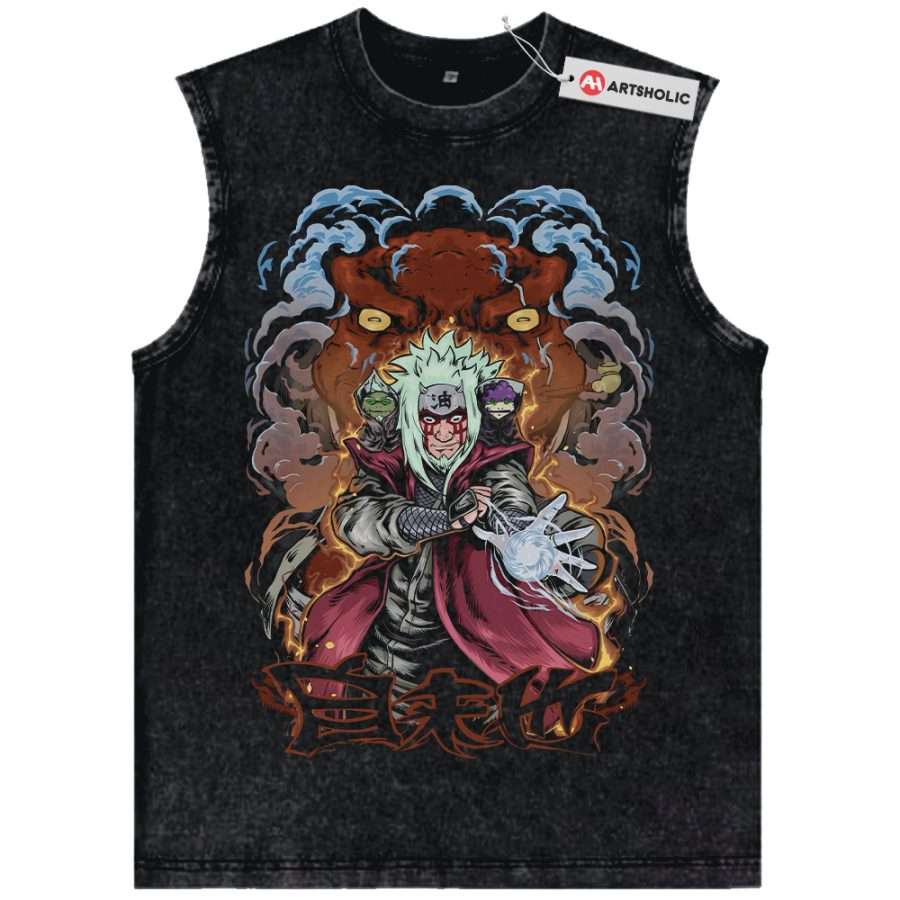 Alternative view of Jiraiya Tank Top, Naruto Tank Top, Anime Tank Top, Vintage Tank Top