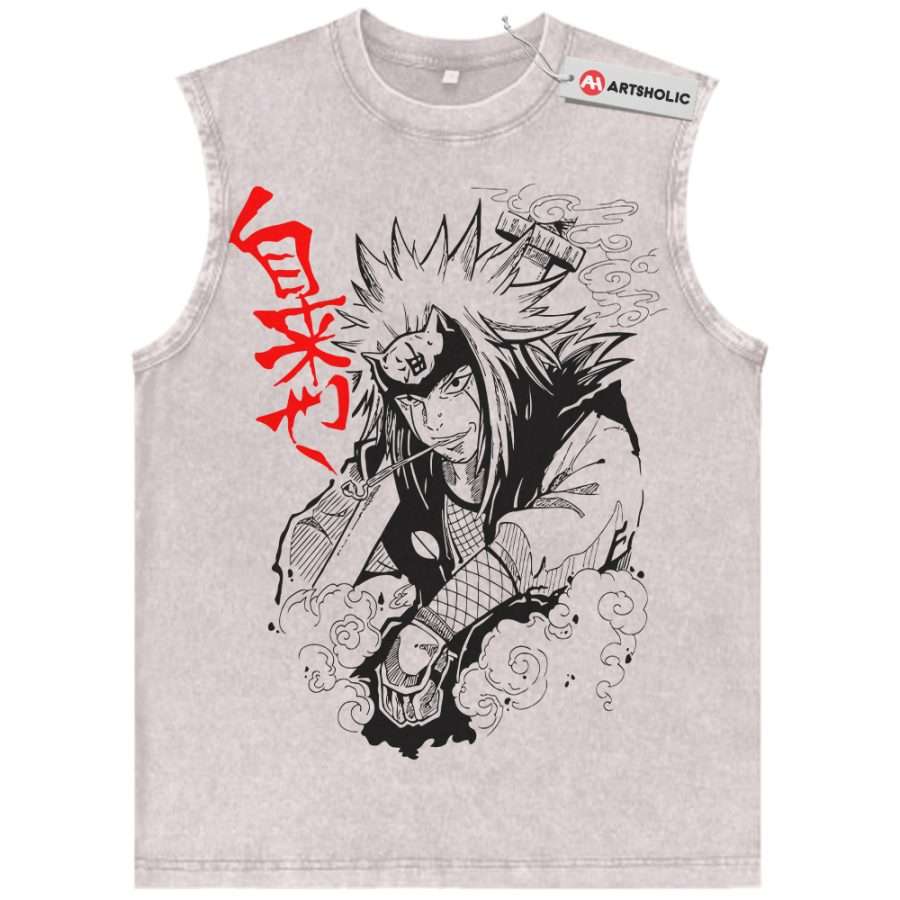 Alternative view of Jiraiya Tank Top, Naruto Tank Top, Anime Tank Top, Vintage Tank Top