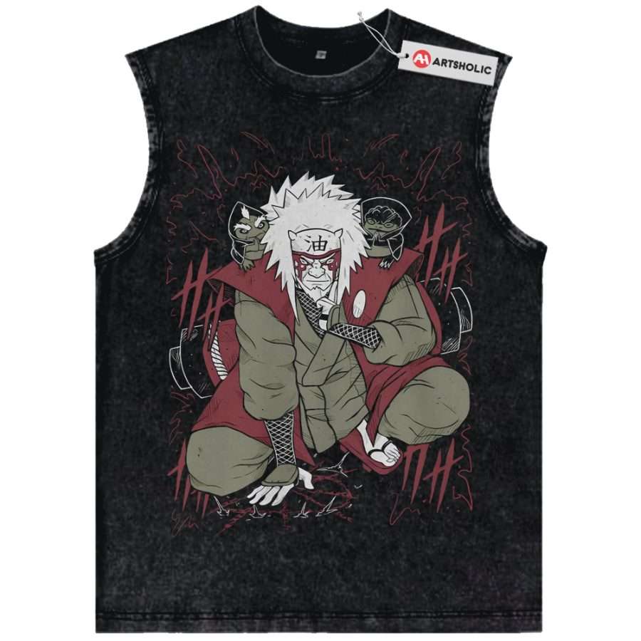 Alternative view of Jiraiya Tank Top, Naruto Tank Top, Anime Tank Top, Vintage Tank Top