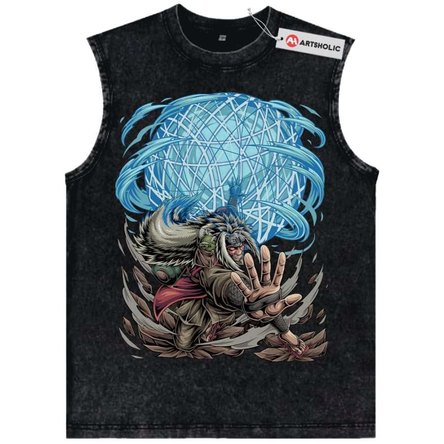 Alternative view of Jiraiya Tank Top, Naruto Tank Top, Anime Tank Top, Vintage Tank Top