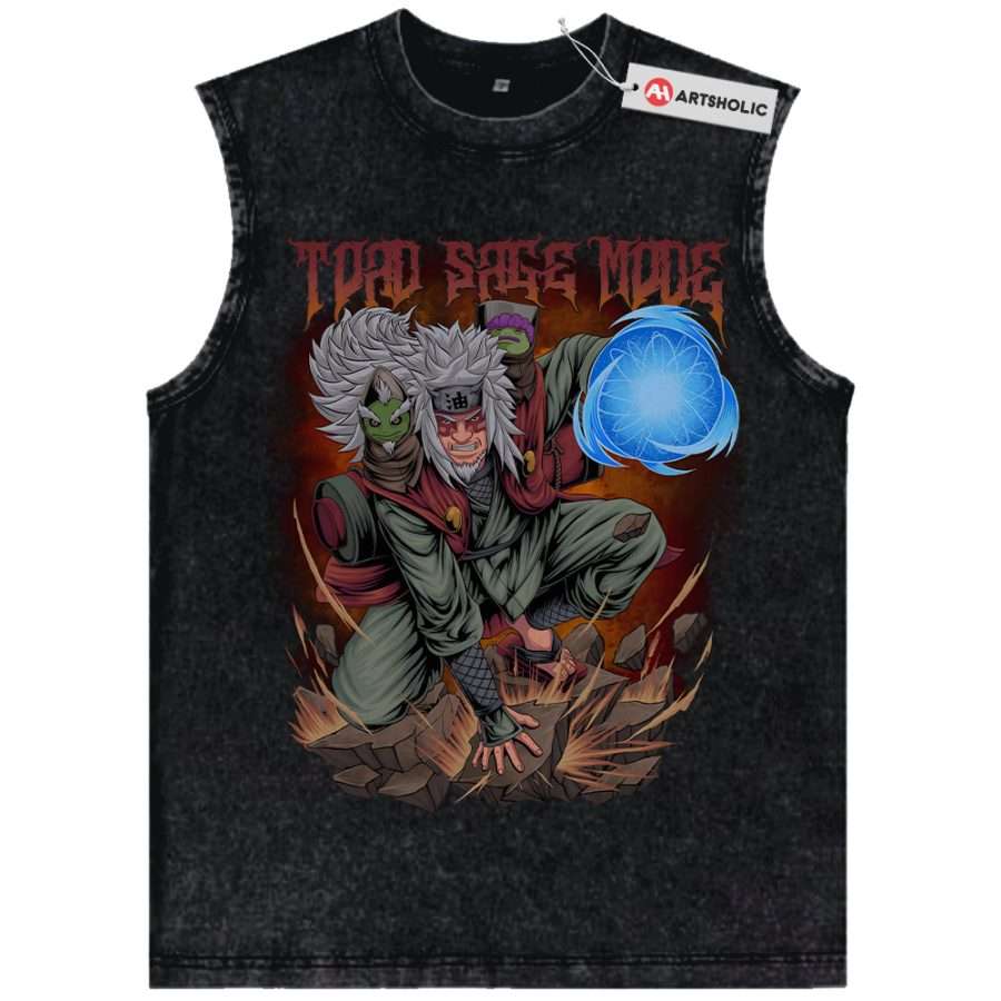 Alternative view of Jiraiya Tank Top, Naruto Tank Top, Anime Tank Top, Vintage Tank Top