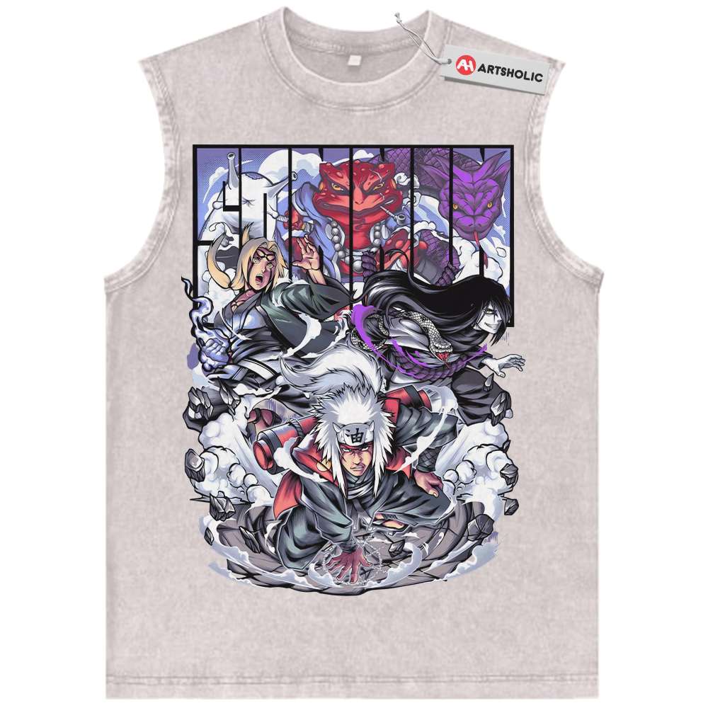 Alternative view of Jiraiya Tank Top, Tsunade Tank Top, Orochimaru Tank Top, Naruto Tank Top, Anime Tank Top, Vintage Tank Top
