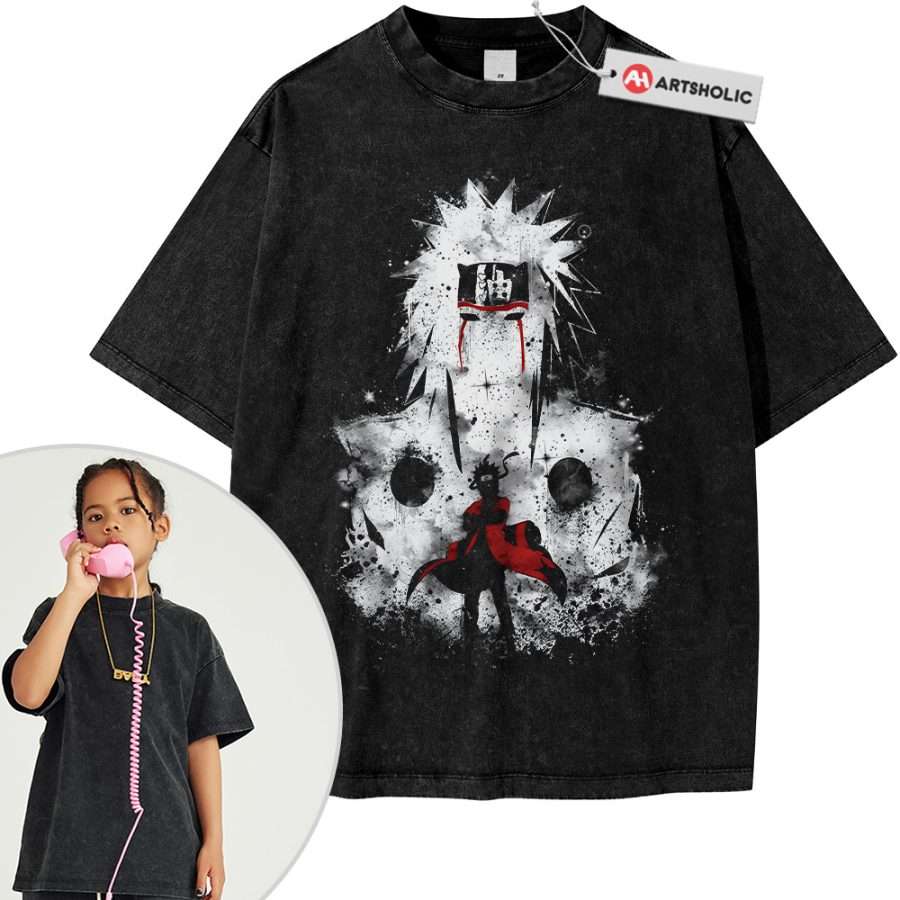Alternative view of Jiraiya Tee For Kids, Naruto Tee For Kids, Anime Tee For Kids, Vintage Tee For Kids