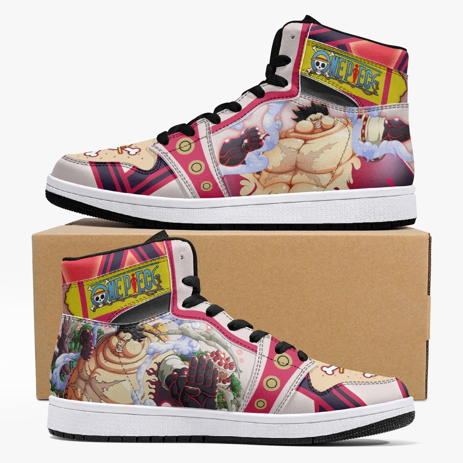 Monkey D. Luffy Gear 4th Tank Man One Piece Custom Sneaker Mid 1 Basketball Shoes - Otaku Hall