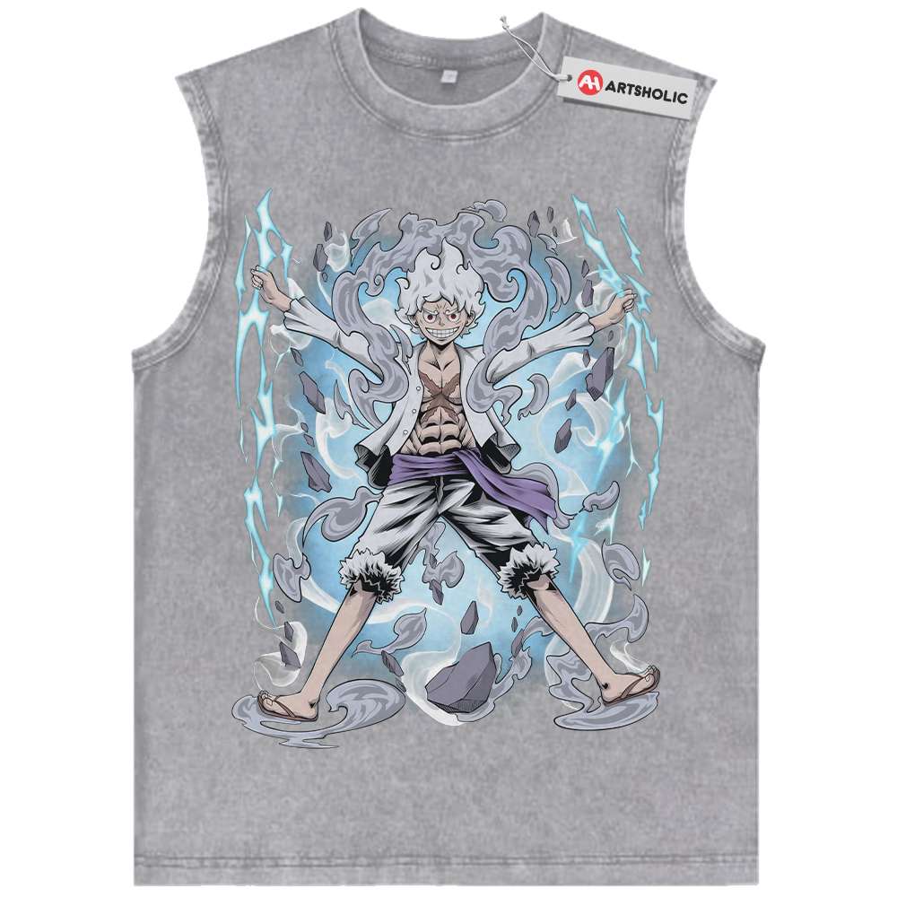 Monkey D Luffy Tank Top, One Piece Tank Top, Anime Tank Top, Vintage Tank Top