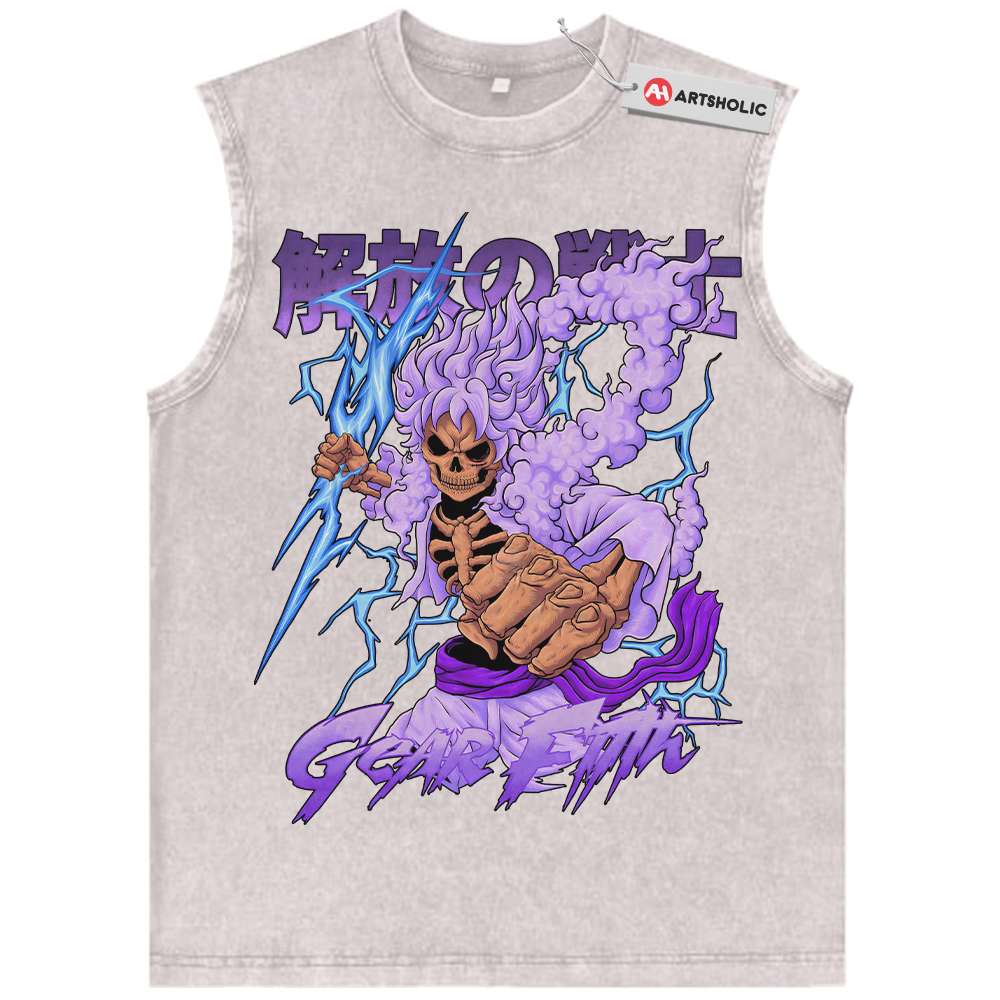 Alternative view of Monkey D Luffy Tank Top, One Piece Tank Top, Anime Tank Top, Vintage Tank Top