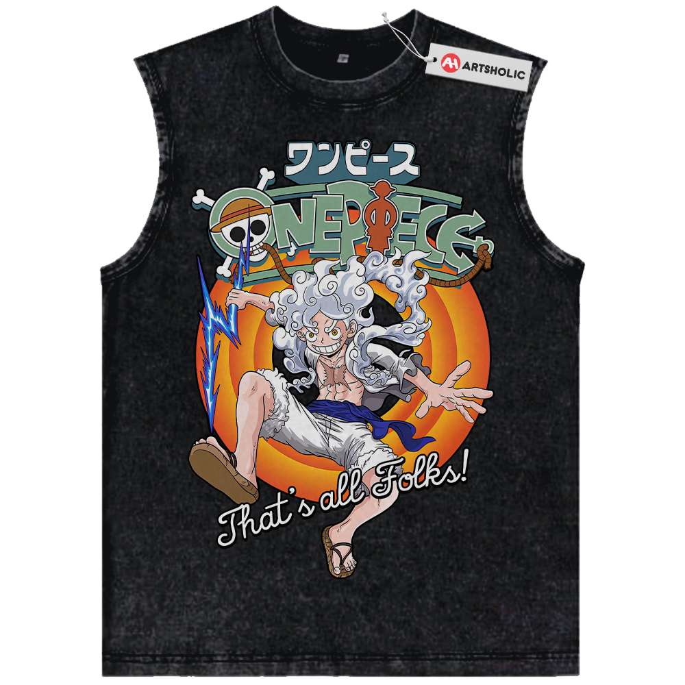 Monkey D Luffy Tank Top, One Piece Tank Top, Anime Tank Top, Vintage Tank Top