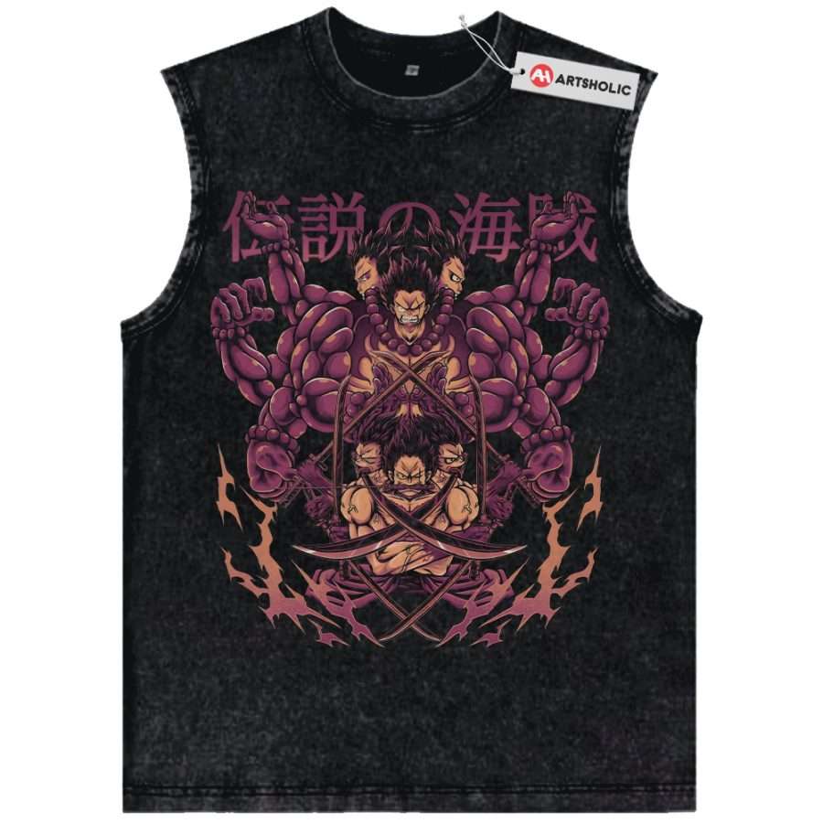 Alternative view of Monkey D Luffy Tank Top, One Piece Tank Top, Anime Tank Top, Vintage Tank Top
