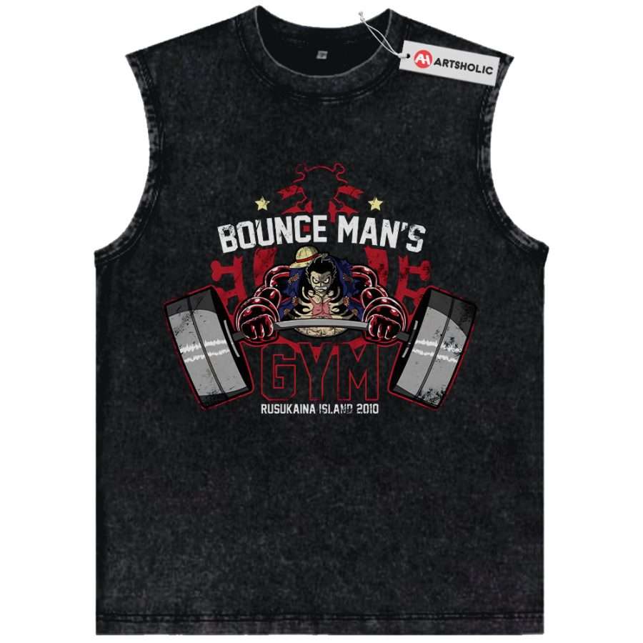 Alternative view of Monkey D Luffy Tank Top, One Piece Tank Top, Anime Tank Top, Vintage Tank Top