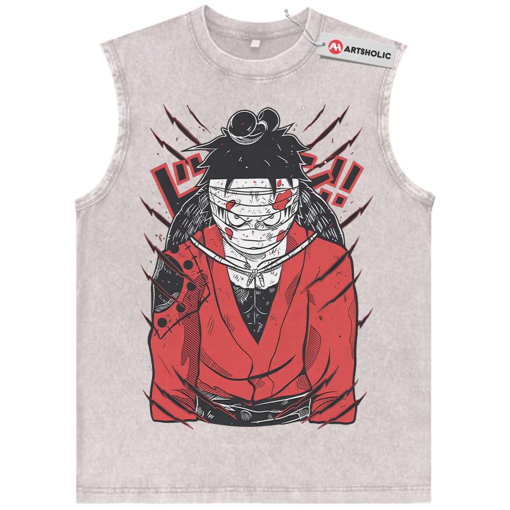 Alternative view of Monkey D Luffy Tank Top, One Piece Tank Top, Anime Tank Top, Vintage Tank Top