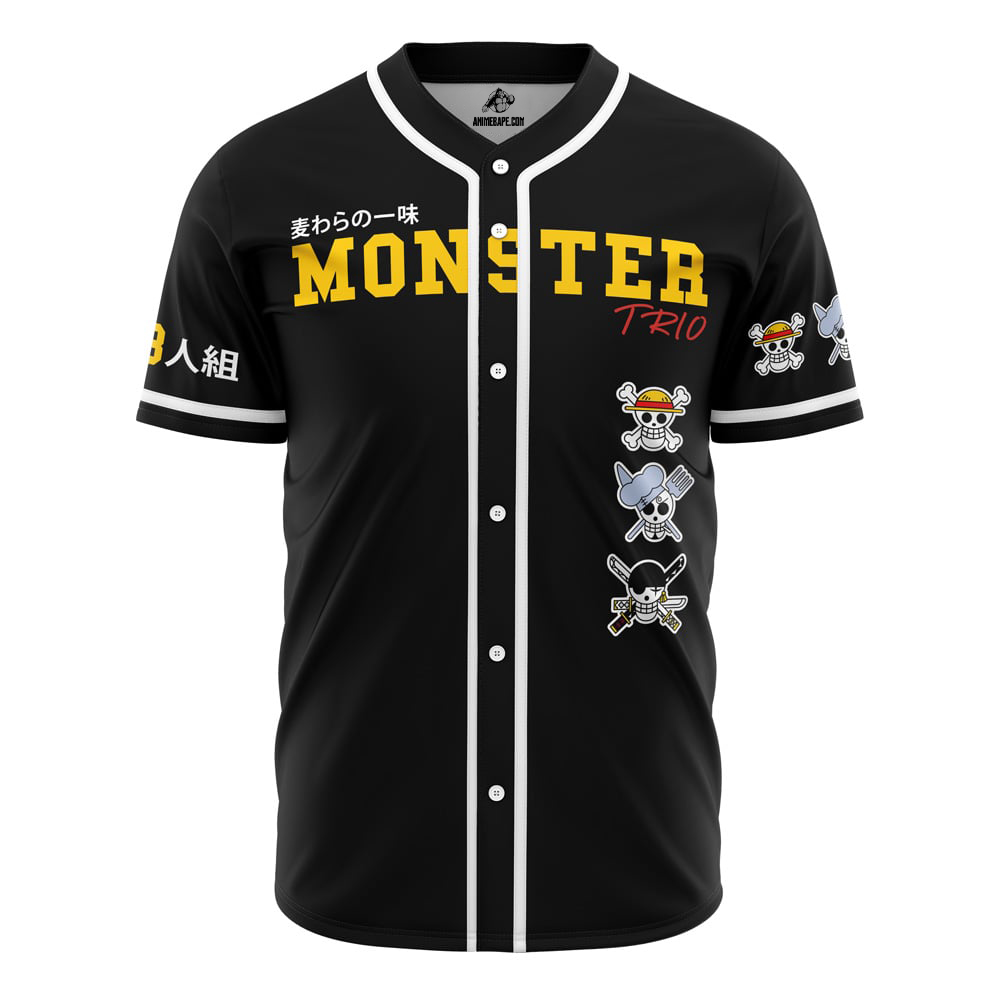 Monster Trio One Piece Custom Baseball Jersey - Otaku Hall