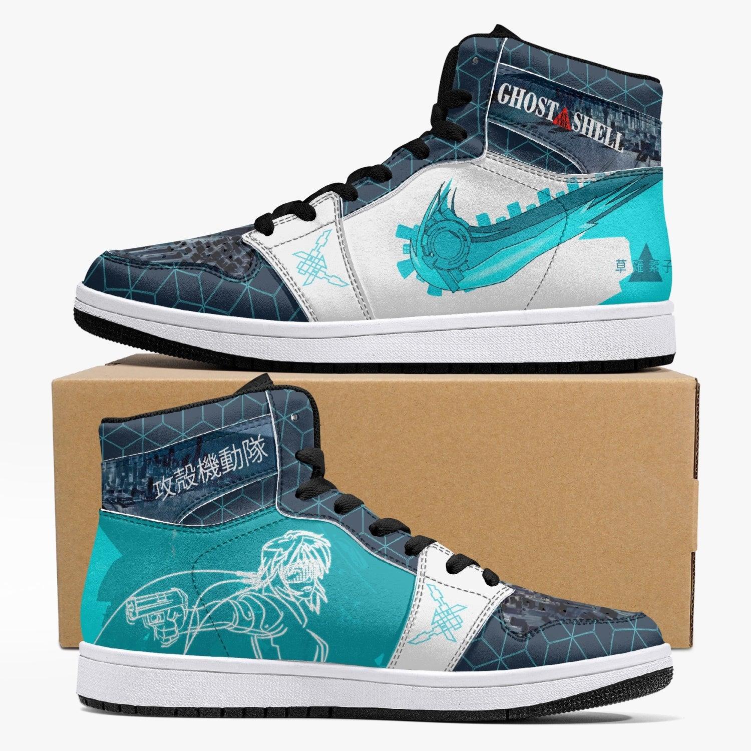 Motoko Kusanagi Ghost in the Shell Custom Sneaker Mid 1 Basketball Shoes - Otaku Hall