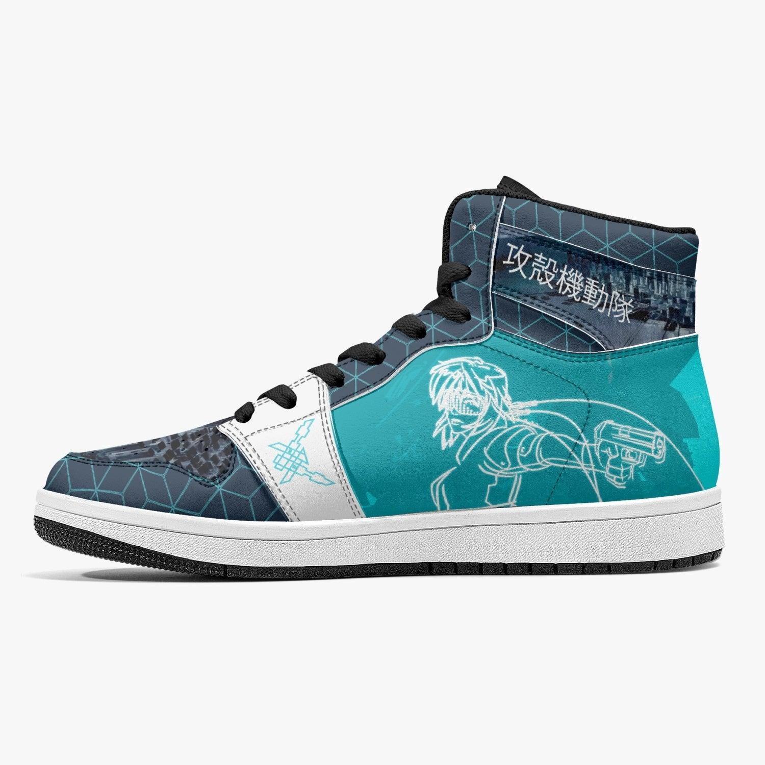 Alternative view of Motoko Kusanagi Ghost in the Shell Custom Sneaker Mid 1 Basketball Shoes - Otaku Hall