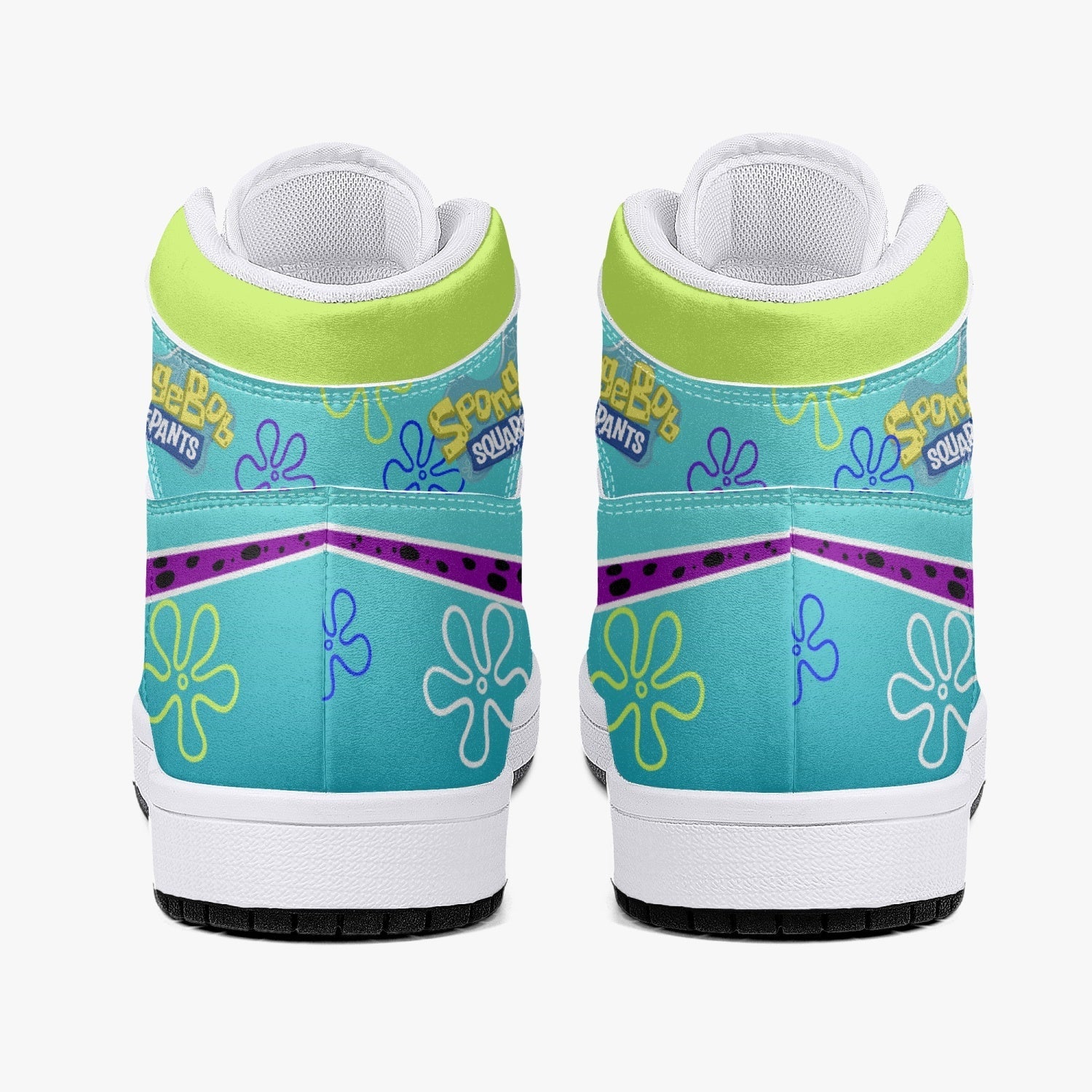 Alternative view of Mr. Squidward Q Tentacles SpongeBob Custom Sneaker Mid 1 Basketball Shoes - Otaku Hall