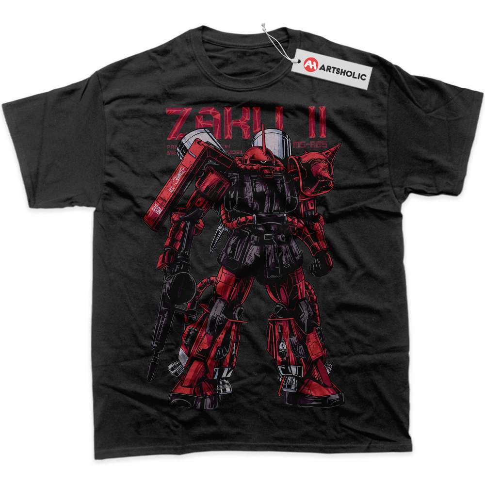 Alternative view of MS-06S Zaku II Shirt, The Gundam Shirt, Anime Shirt, Graphic Tee