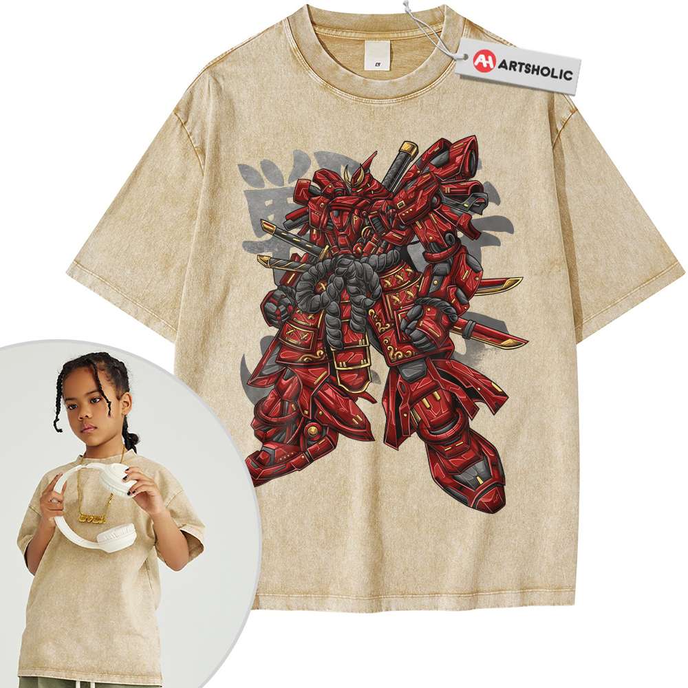 Alternative view of MSN-04 Sazabi Shirt For Kids, Gundam Shirt For Kids, Anime Shirt For Kids, Vintage T-Shirt For Kids