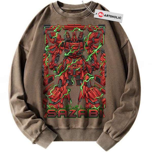 Alternative view of MSN-04 Sazabi Sweatshirt, The Gundam Sweatshirt, Anime Sweatshirt, Vintage Sweatshirt