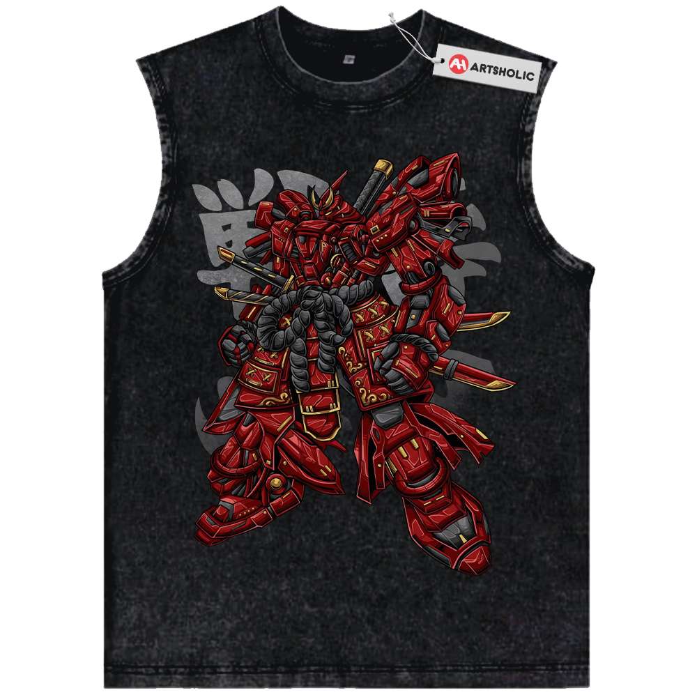 Alternative view of MSN-04 Sazabi Tank Top, Gundam Tank Top, Anime Tank Top, Vintage Tank Top