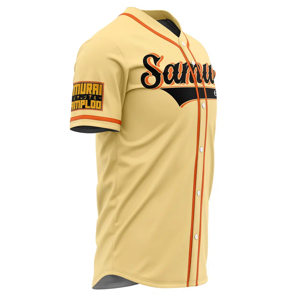 Alternative view of Mugen V2 Samurai Champloo Custom Baseball Jersey - Otaku Hall