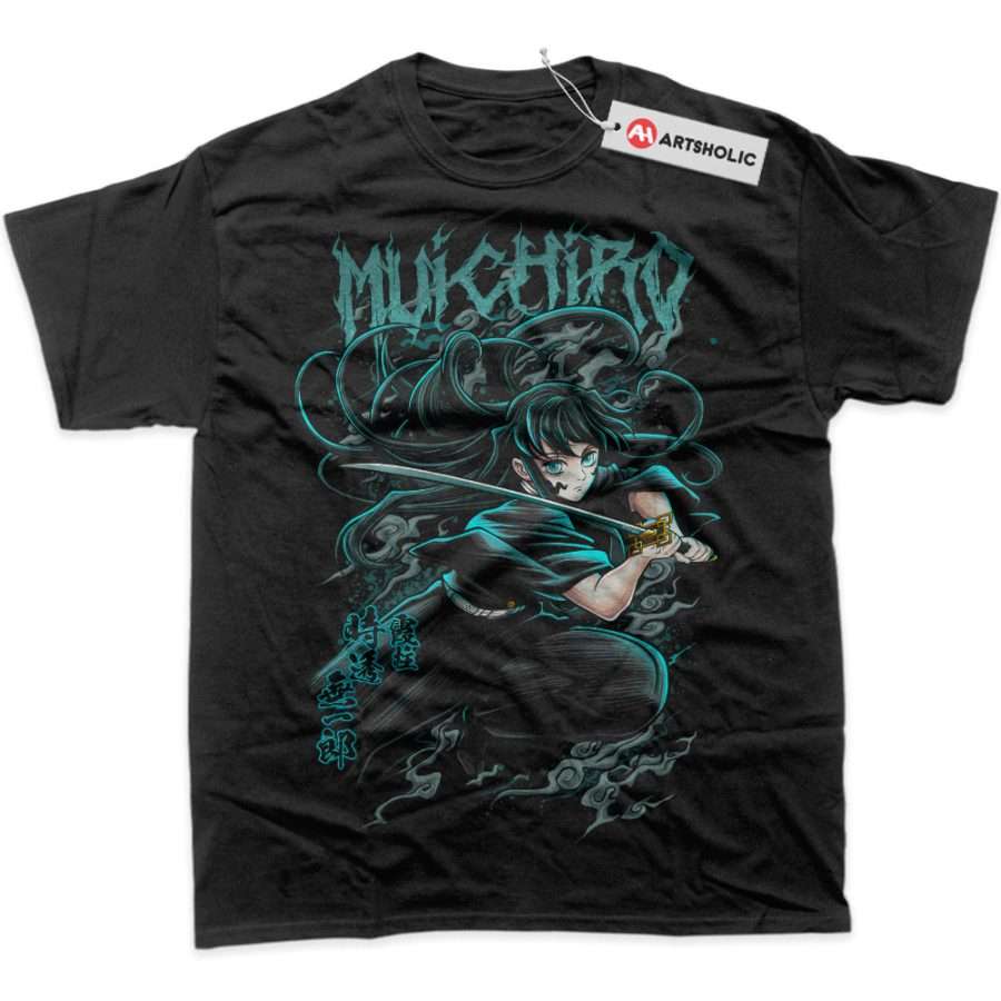 Alternative view of Muichiro Tokito Shirt, Demon Slayer Shirt, Anime Shirt, Graphic T-Shirt