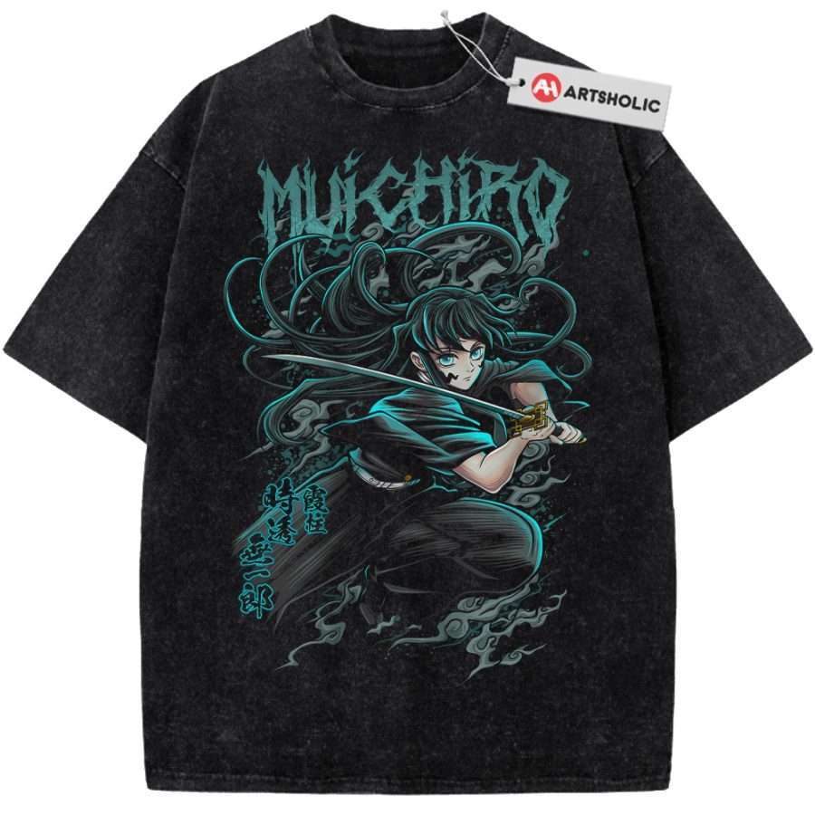 Alternative view of Muichiro Tokito Shirt, Demon Slayer Shirt, Anime Shirt, Vintage T-Shirt
