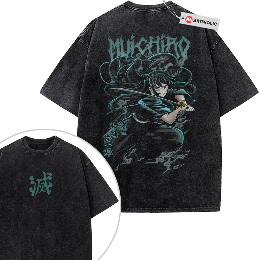 Muichiro Tokito Shirt, Demon Slayer Shirt, Anime Shirt, Vintage Tee 2-Sided