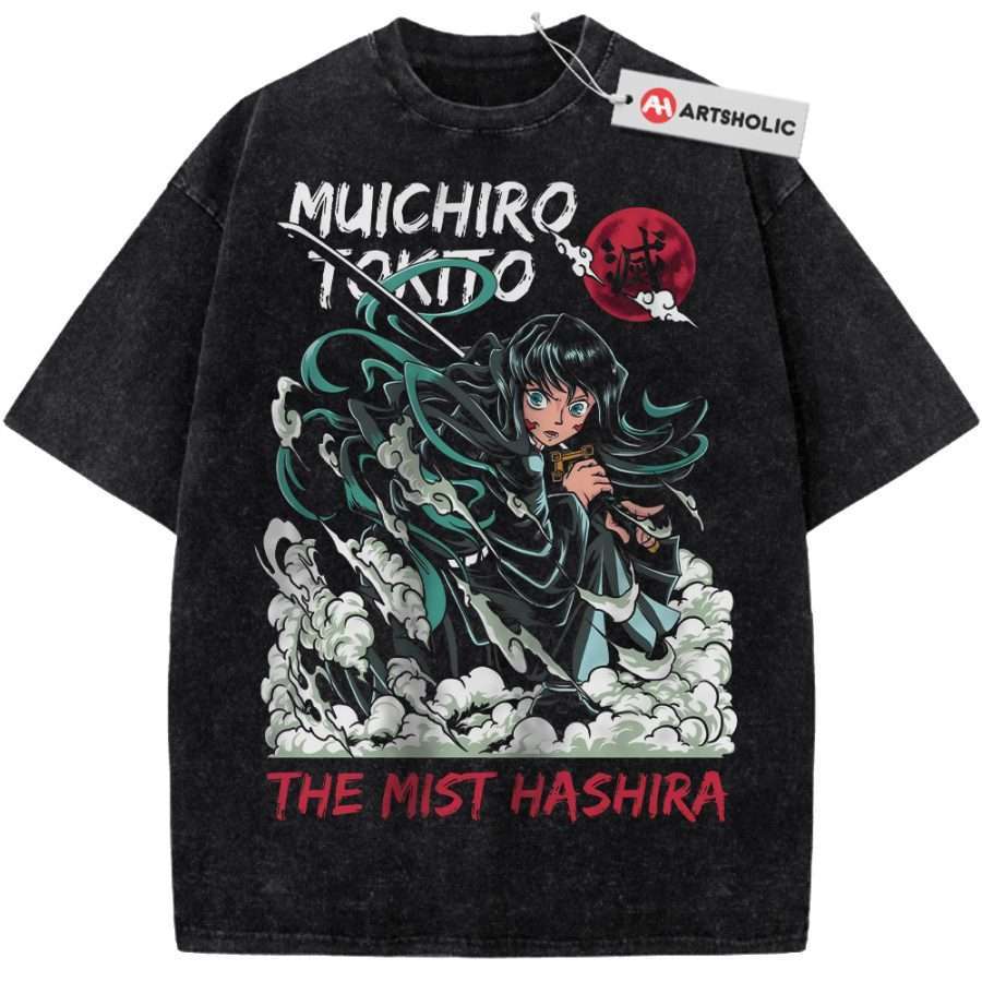 Alternative view of Muichiro Tokito Shirt, Demon Slayer Shirt, Anime Shirt, Vintage Tee