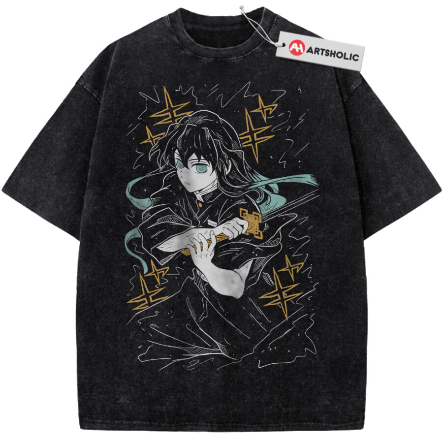 Alternative view of Muichiro Tokito Shirt, Demon Slayer Shirt, Anime Shirt, Vintage Tee