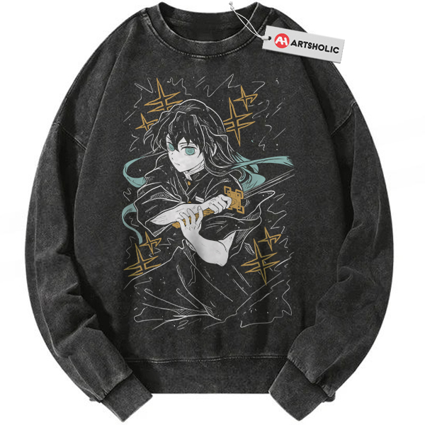 Muichiro Tokito Sweatshirt, Demon Slayer Sweatshirt, Anime Sweatshirt, Vintage Sweatshirt