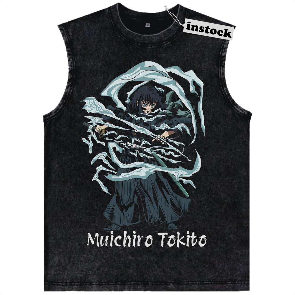Muichiro Tokito Tank Top, Demon Slayer Tank Top, Anime Tank Top, Vintage Tank Top