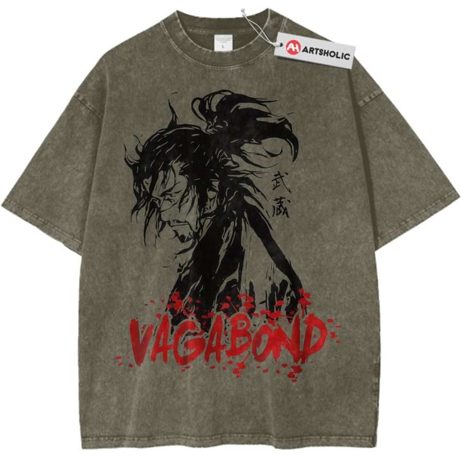 Alternative view of Musashi Miyamoto Shirt, Vagabond Shirt, Anime Shirt, Vintage T-Shirt