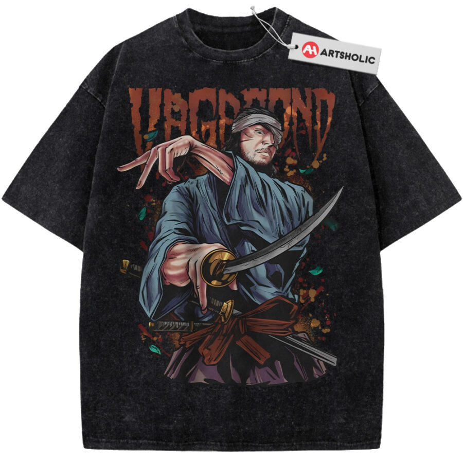 Alternative view of Musashi Miyamoto Shirt, Vagabond Shirt, Anime Shirt, Vintage T-Shirt