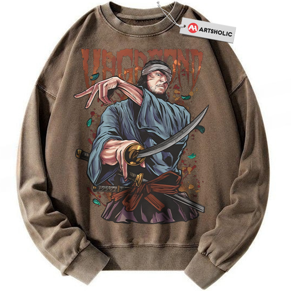 Alternative view of Musashi Miyamoto Sweatshirt, Vagabond Sweatshirt, Anime Sweatshirt, Vintage Sweatshirt