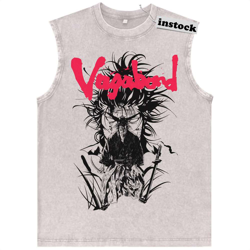 Musashi Miyamoto Tank Top, Vagabond Tank Top, Anime Tank Top, Vintage Tank Top