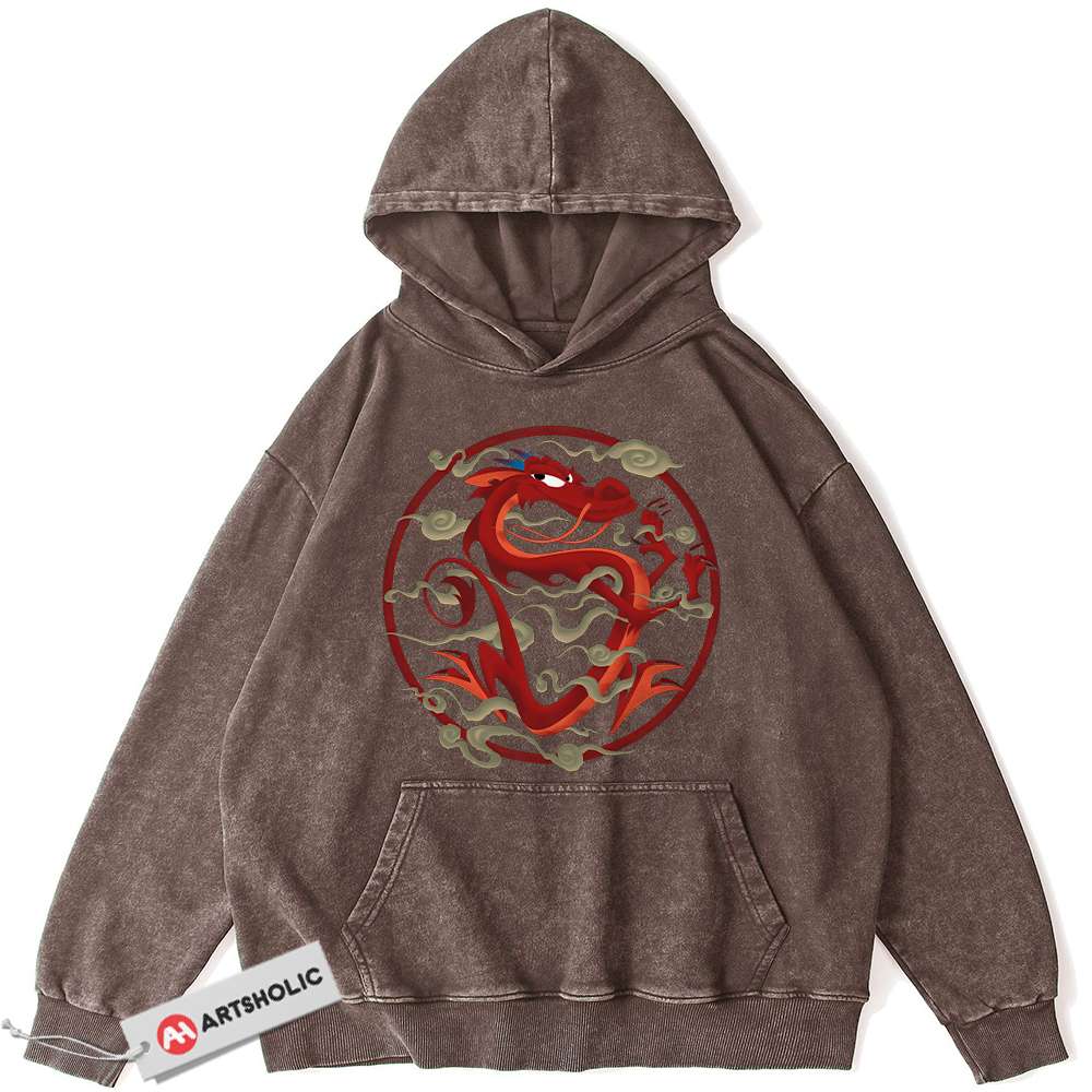 Alternative view of Mushu Hoodie, Mulan Hoodie, Animated Hoodie, Vintage Hoodie