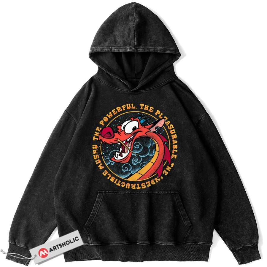 Alternative view of Mushu Hoodie, Mulan Hoodie, Disney Hoodie, Animated Hoodie, Vintage Hoodie