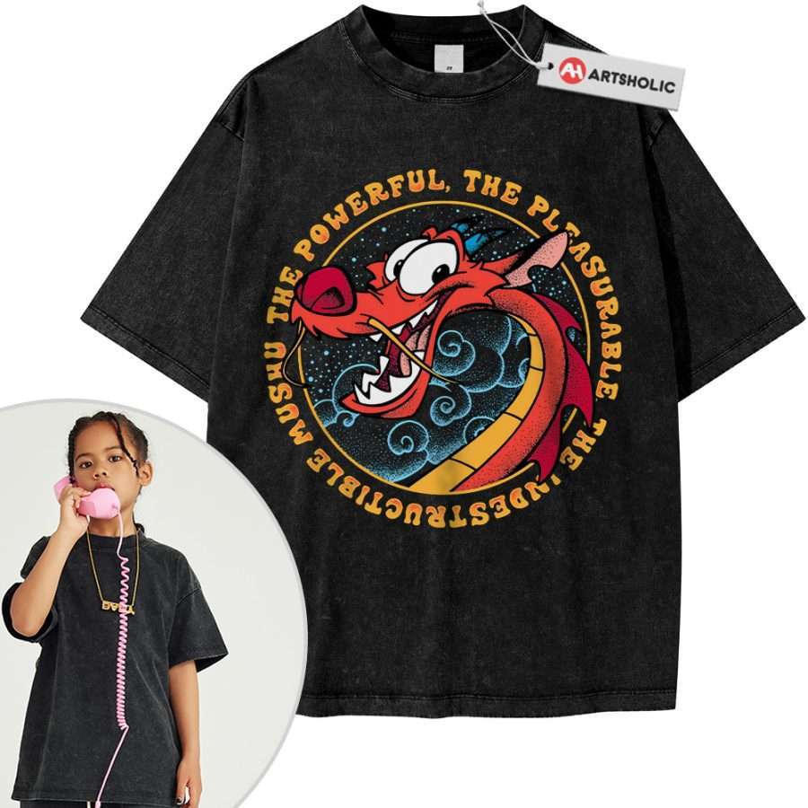 Alternative view of Mushu Shirt For Kids, Mulan Shirt For Kids, Disney Shirt For Kids, Animated Shirt For Kids, Vintage T-Shirt For Kids