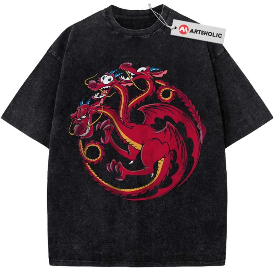 Alternative view of Mushu Shirt, Mulan Shirt, Animated Shirt, Vintage Tee