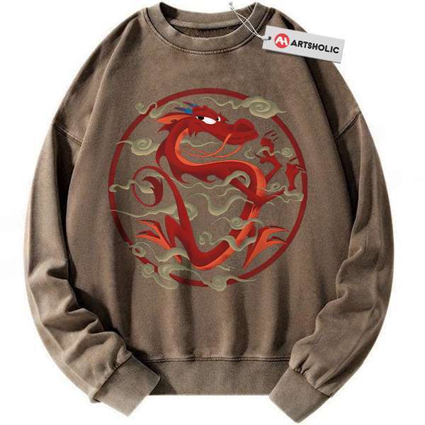 Alternative view of Mushu Sweatshirt, Mulan Sweatshirt, Animated Sweatshirt, Vintage Sweater