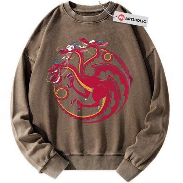 Alternative view of Mushu Sweatshirt, Mulan Sweatshirt, Animated Sweatshirt, Vintage Sweater