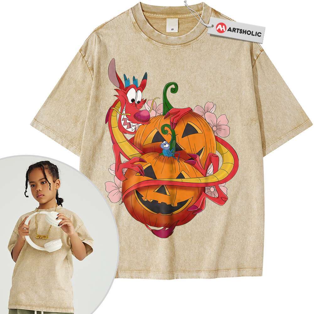 Alternative view of Mushu vs Cri-Kee Shirt For Kids, Mulan Shirt For Kids, Animated Shirt For Kids, Vintage Tee For Kids
