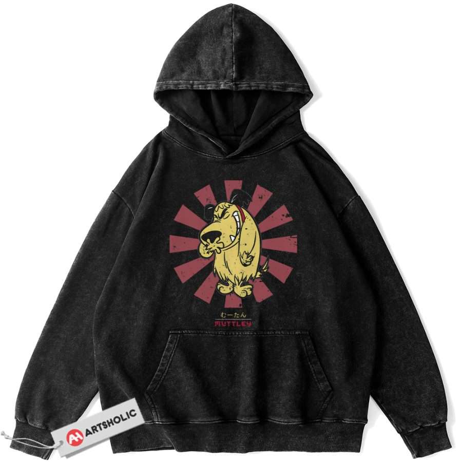 Alternative view of Muttley Hoodie, Wacky Races Hoodie, Animated Hoodie, Vintage Hoodie